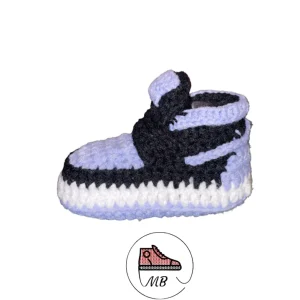 Knitted Shoes For Baby - Black and Grey Shadow By MumyBuddy