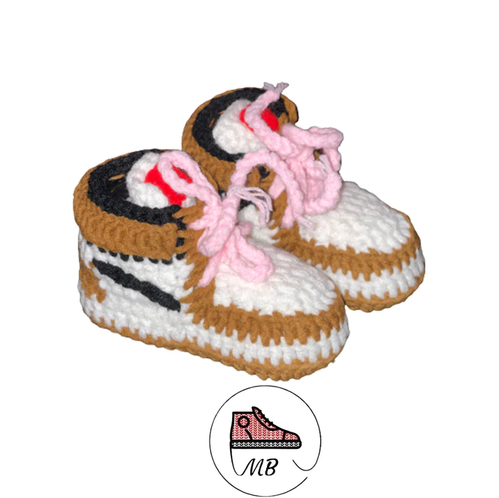 Crocheted Infant Sneakers – Mumybuddy-1 0-12 Month's Brown