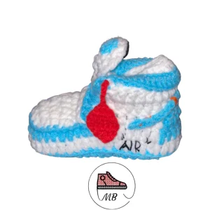 Baby Crochet Mumybuddy-1 UNC Off-W "Carolina Blue" (0-12 Month's)