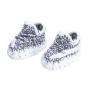 Knitted Shoes For Baby - White/Grey YZY By MumyBuddy